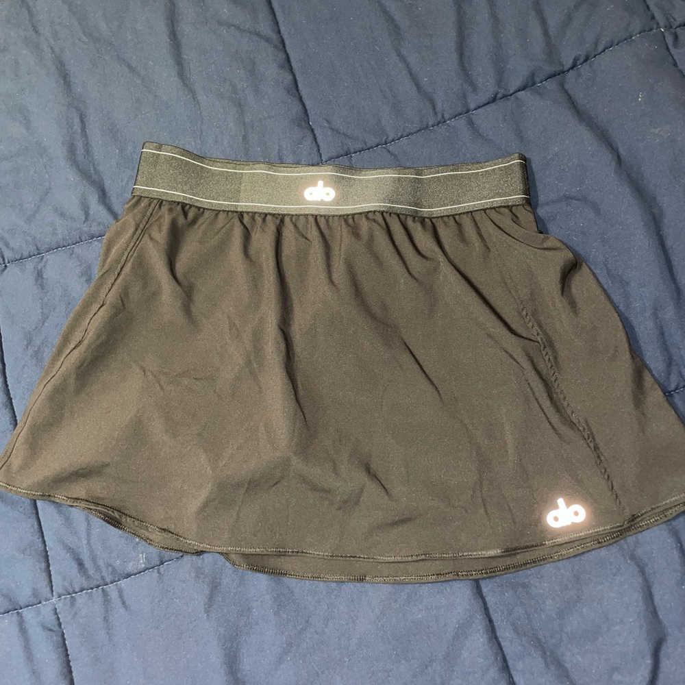 Black Athletic Skirt with Logo
